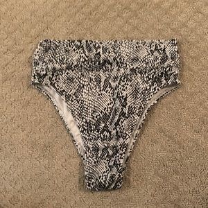 High waisted snake skin bathing suit bottom
